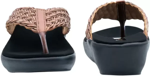 Black- Brown, Women Flat Sandal - Image 3